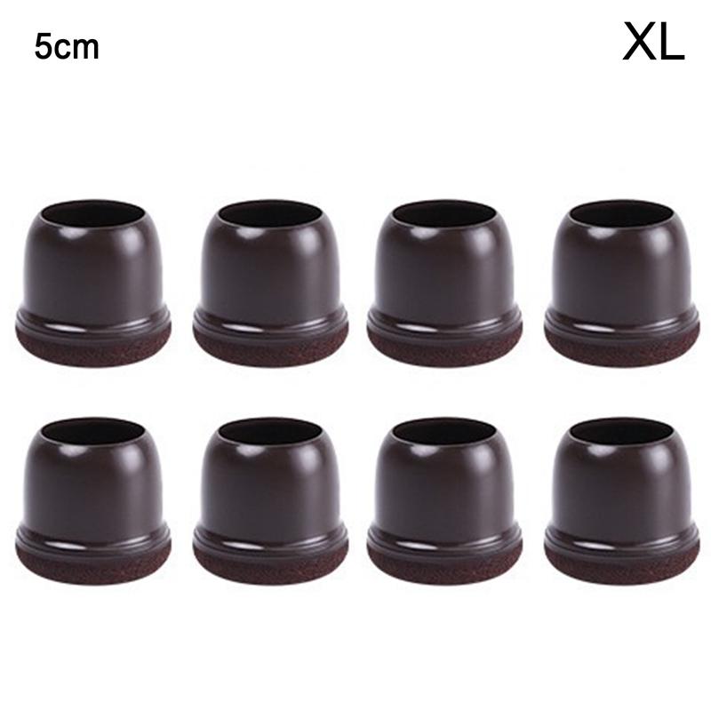 8pcs Chair Leg Covers Silicone Felt Bottom Anti-slip Table Legs Mats Elastic Soft Furniture Foot Protector Pads Floor Protection