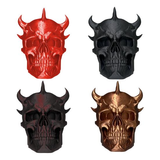 Trailer Dust Cover Horned Demon Skull Tow Cover Heavy-Duty 3D Printed One-Piece Molded Tow Bar Cap Matte Texture Trailer Accessory