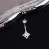 Belly Button Rings Glitter Star Zircon Y2K Trendy Navel Piercing Jewelry Waterproof for Swimming Beach Wear