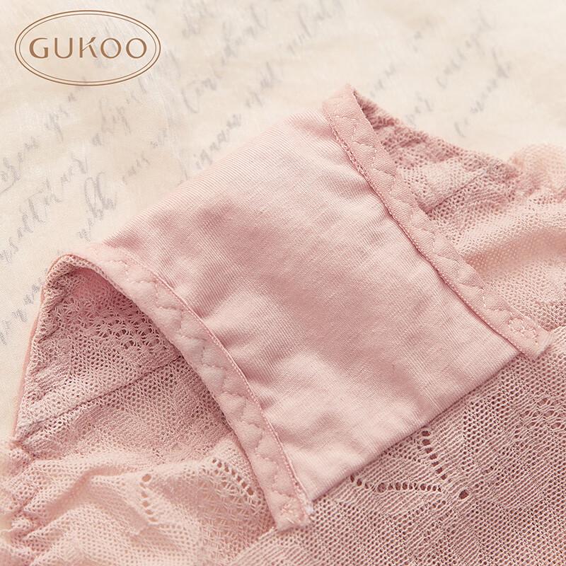 Gukoo Women's Pure Color Lace Briefs