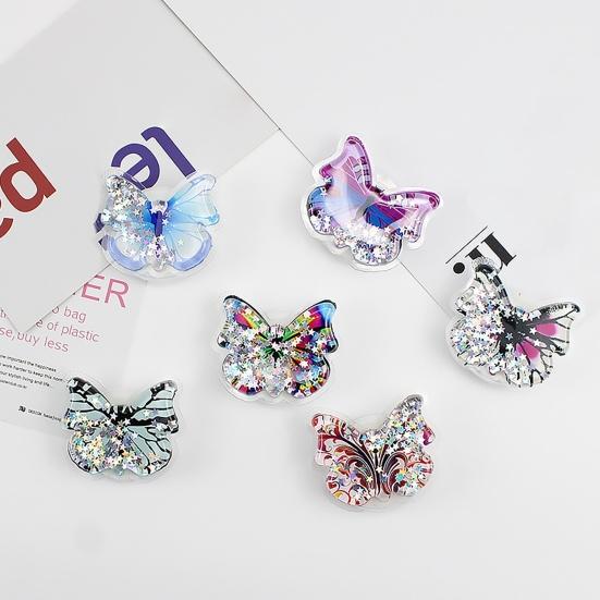 Handy Finger Faltbar Tragbar Schmetterling Halter Sturzsicher Treibsand Handy Erweiterbarer Ständer Griff