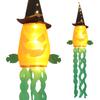 Halloween Hanging Decoration Witch Hats LED Black Light Up Witch Hats for Indoor Outdoor Yard Garden Porch Halloween Decorations