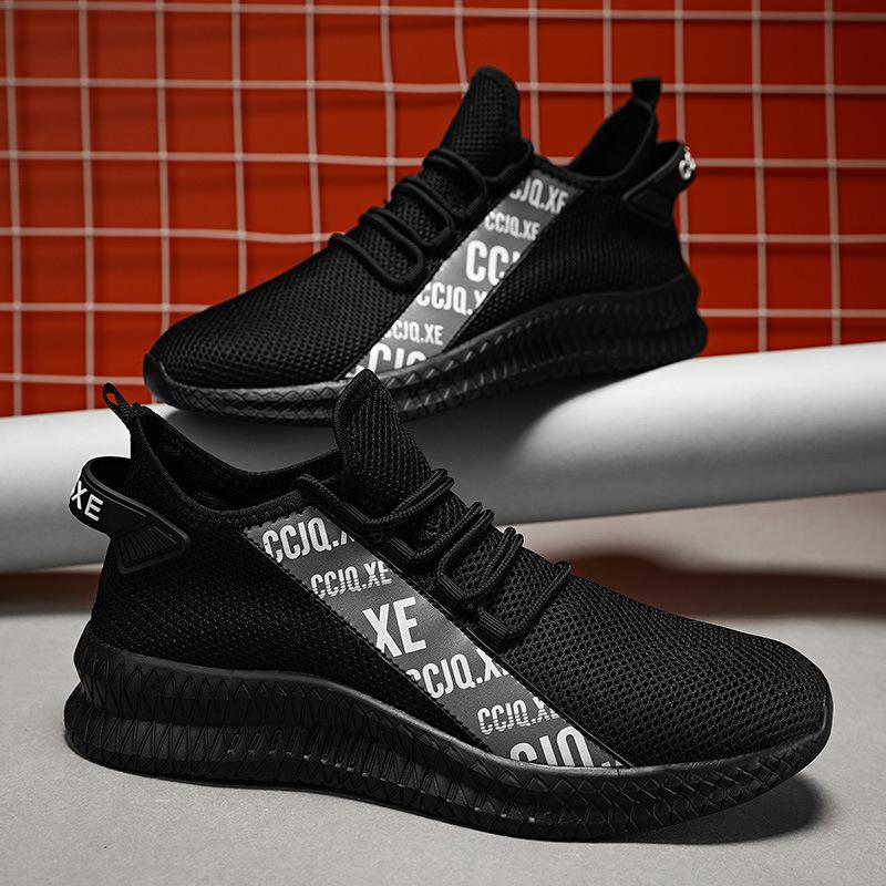 Nuove scarpe sportive casual traspiranti in rete intrecciata a maglia estiva per la corsa, taglie grandi, scarpe da ginnastica