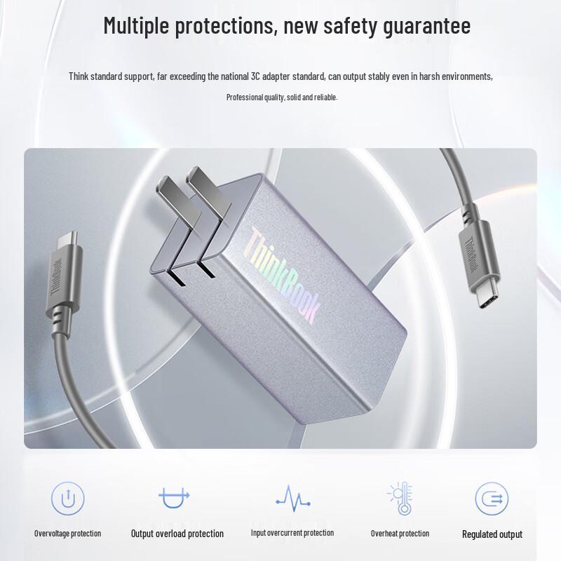Lenovo ThinkPlus ThinkBook 65W Dual-Port GaN USB-C Charger