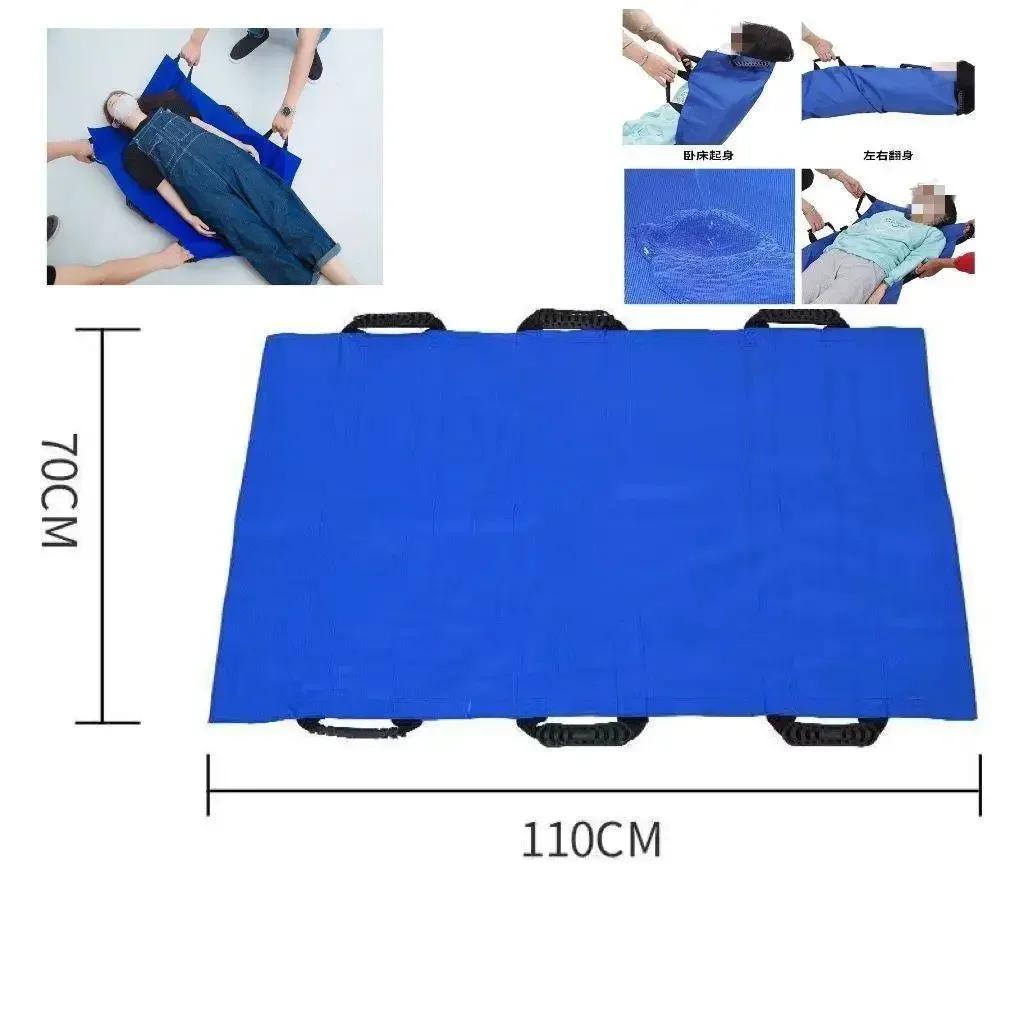 Patient Elderly Transfer Moving Sheet Belt Nursing Bedridden Positioning Lift Belt Pad Mat with 12 Handles Reinforcement Strap
