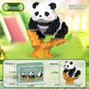 LEGO-kompatibel Panda Kaffebar Mikroklosser: Pedagogisk Byggeklossleke for Barn