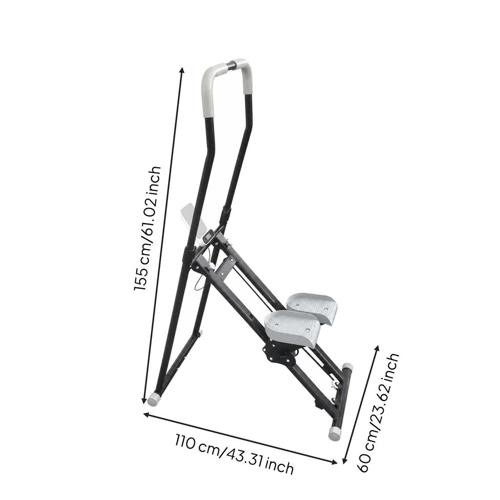Step Climber with Waist Rotational Board Freestanding Indoor Stair Climbing