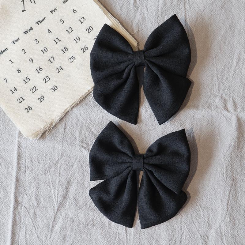 2Pcs Solid Color Hair Bows Boutique With Clips For Girls Hairgrips New Headwear Baby Hair Accessories Gift Baby Hair Clips