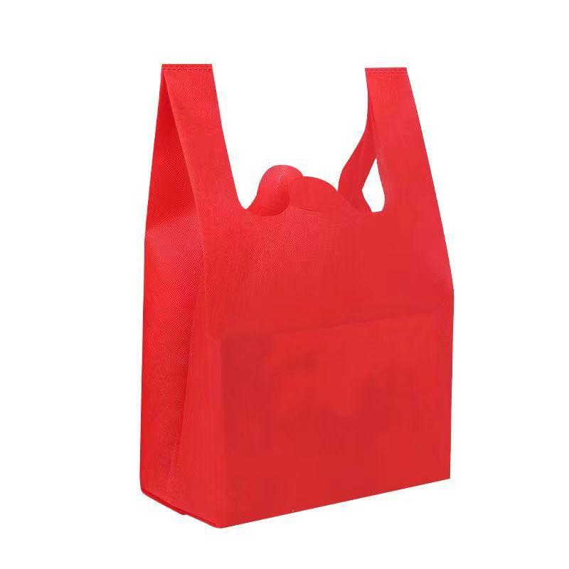 20pcs StoBag Non Woven Carrier T Shirt Bags Durable Reusable Bags for Party Food Takeout Gift Packing
