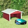 VidaXL Lawn Mower Garage 72x87x50 Cm Red and White Fir 170881