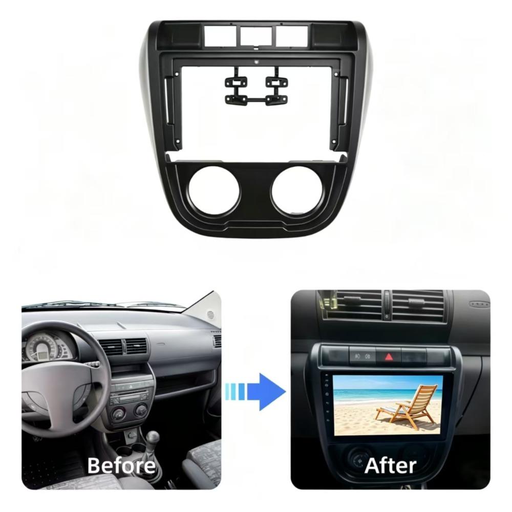 9INCH Car Fascias for Volkswagen SPACEFOX/SPACECROSS 2007 Auto Radio Dashboard Panel Frame Kit