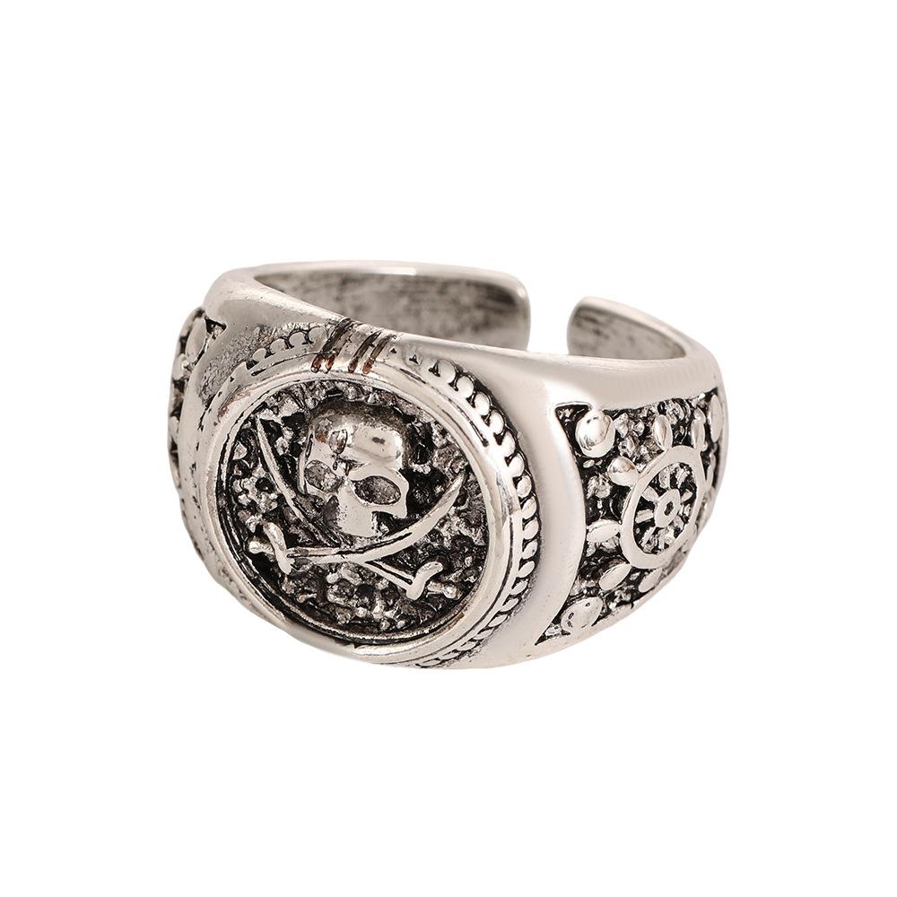 Pirate Skull Ring Punk Style Retro Hip-hop Hand Jewelry Men's Ring