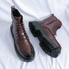 Herbst und Winter Martin Stiefel Herren High-Top Workboots Retro Plateau Britischer Stil Vielseitige Lokomotiv-Ritter Kurzstiefel Herren