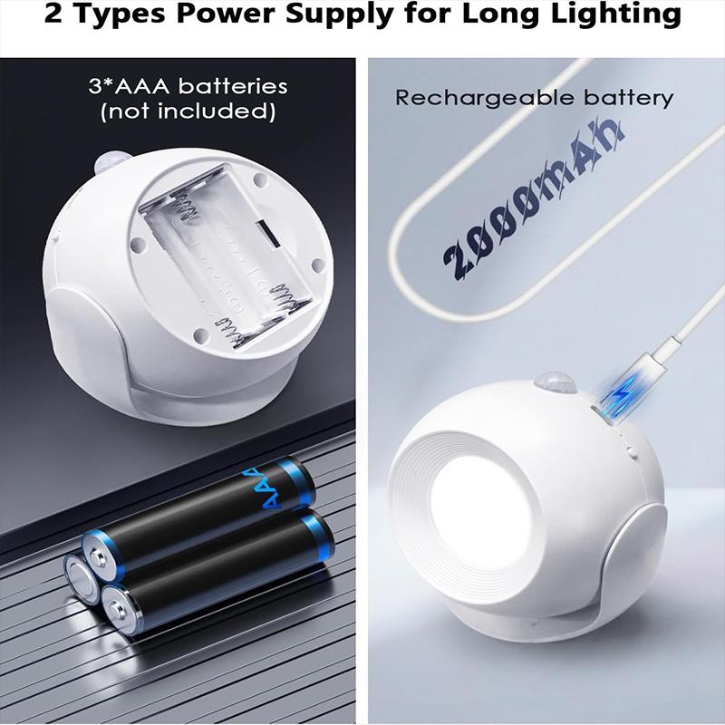 Xiaomi Led Motion Sensor Wall Lamp Touch 360 Rotatable USB Recharge Wireless Portable Night Light For Bedroom Reading Lamp