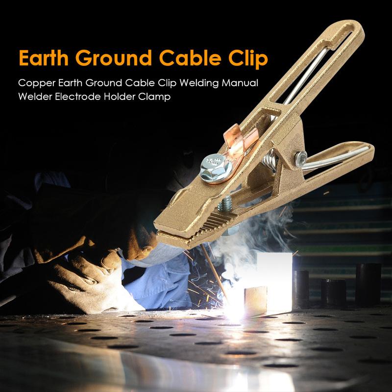 Copper Welding Electrode Holder Earth Ground Cable Clip for Welding Clamp Welder