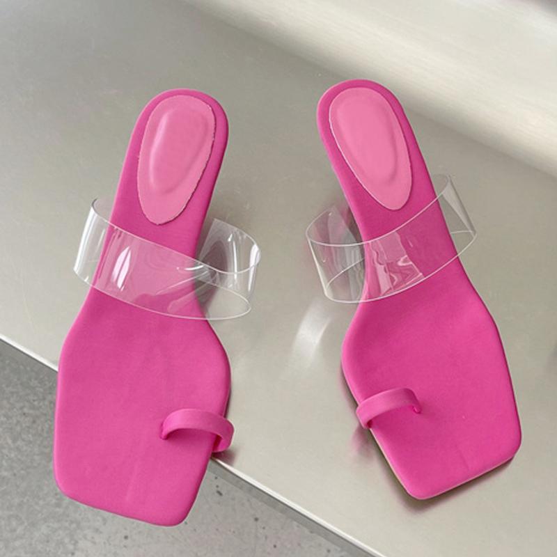 Liyke Fashion Green Women Beach Flip Flops Slipper Thin Low Heels Gladiator Sandals Summer Narrow Band Transparent Shoes Slides