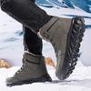 Winter Men's Snow Casual Shoes with Warm Fur and Retro Boots, Wearing Resistan Casual and Comfortable Retro Style Boots for Men
