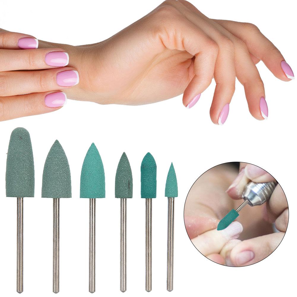 6 stücke Nagel Bohrer Nail art Bohrer Maniküre Schleifen Kopf Nagel Polieren Bits Zubehör