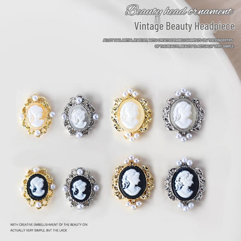 

Baroque Pearl Court-Style Nail Art Jewelry Set with Rhinestones (5-Piece)