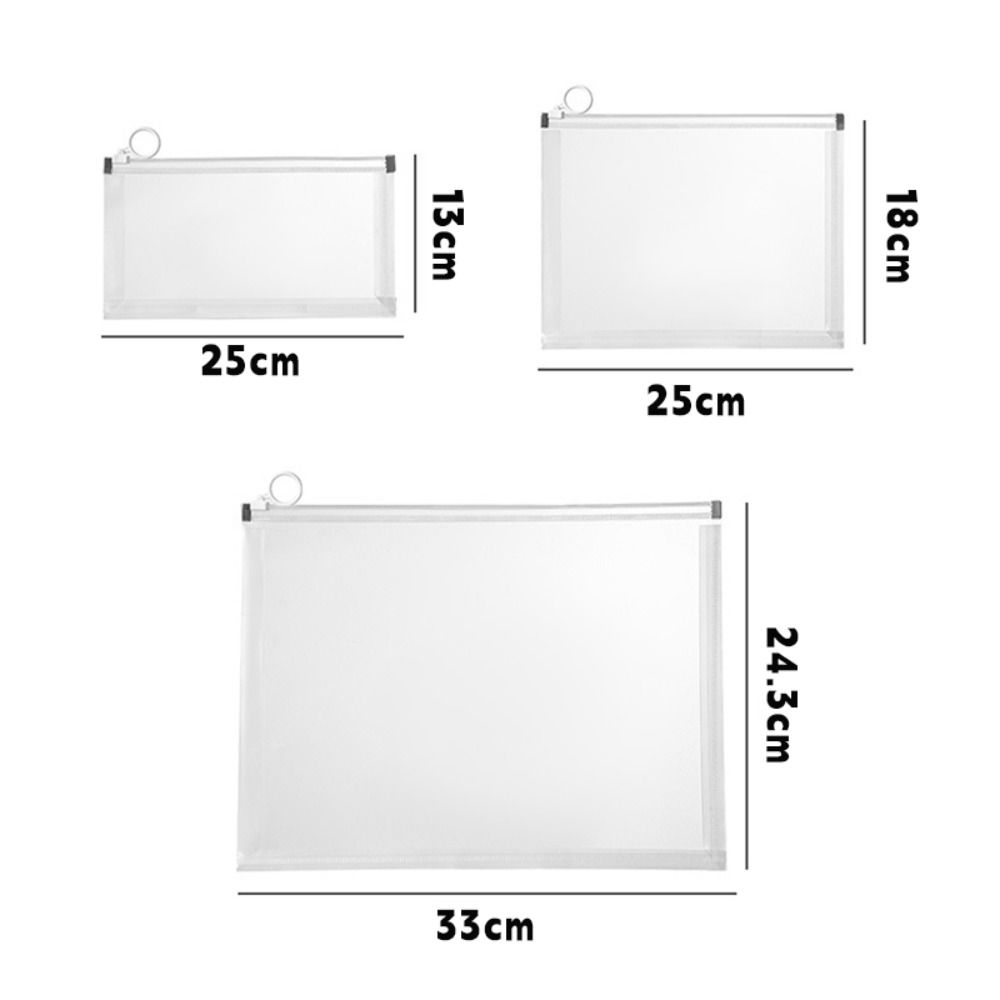 A4/A5/A6 Stationery Bag Transparent Storage Bag Simple File Folder  Students