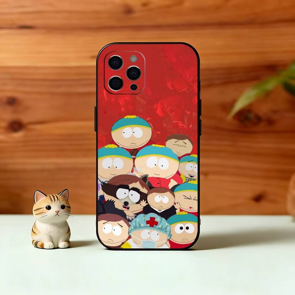 Animierter Humor S-South Park Handyhülle Silikon Weich Für IPhone 17 16 15 14 13 12 11 X XR Plus Pro Max Plus
