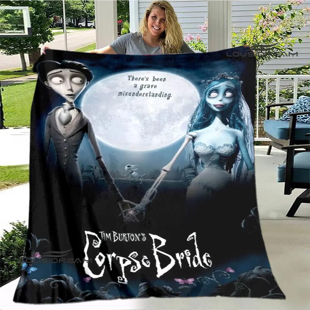 Corpse Bride Tim Burton Druckdecke Kinder Warme Decke Flanell Weich Gemütlich Decke Sofa Bett Auto Must-Have Decke Geburtstagsgeschenk