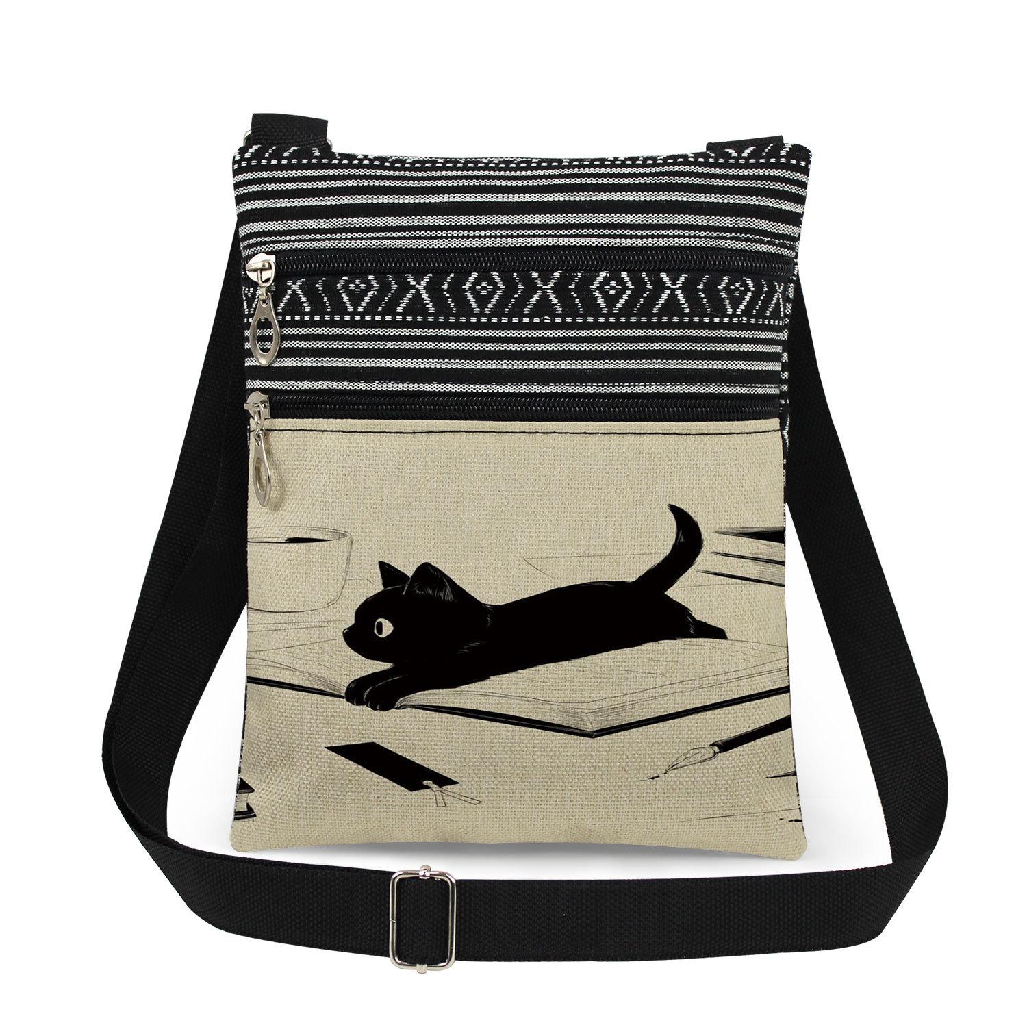 1PC Cat Print Tote Bags Women Shoulder Handbags Postman Package 6926 CLE