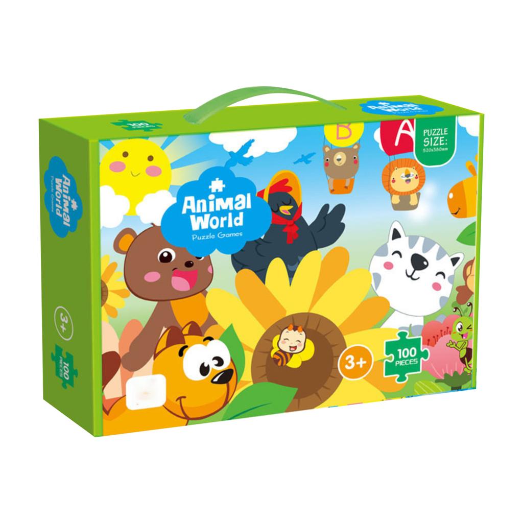 100PC Children's Advanced Educational Puzzles For Kindergarten Boys And Girls, Early Education Assembly Toys Puzzle thickness 1cm