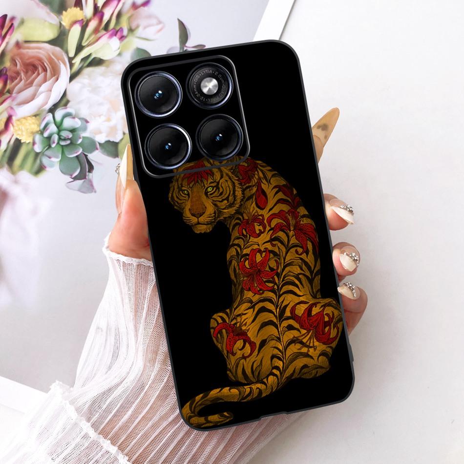 For Motorola Edge 70 Fusion Cool Dragon Tiger Pattern Phone Case For Motorola Edge70 Fusion 5G XT2605 Black Silicone Soft Bumper
