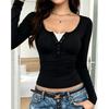 JPNTKY Women's Fashion Casual V-Neck Long Sleeve Blouses & Shirts