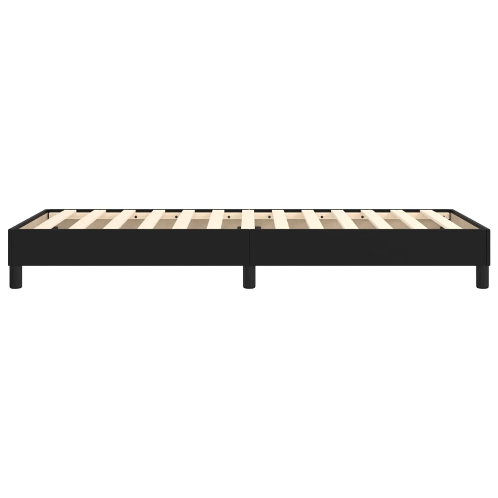 Box Spring Bed Frame Black 100 x 200 cm Artificial Leather