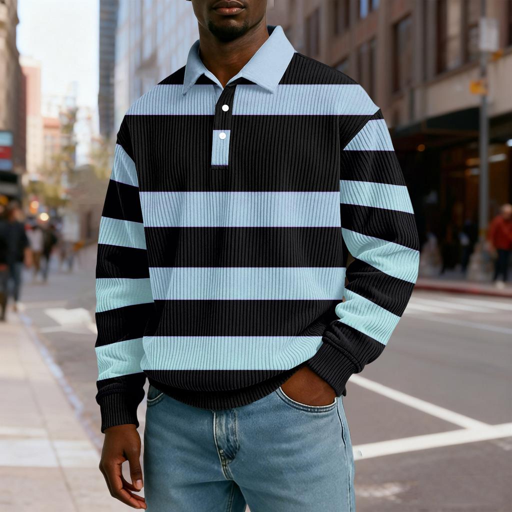 Men's Casual Loose,fitting Top Button,down Collar Long Sleeves