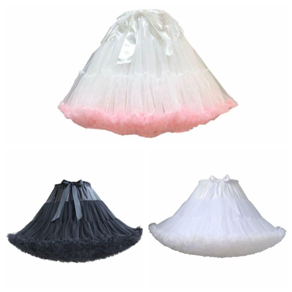 Mesh Lolita Petticoat Multilayer Cosplay Crinoline Underskirt Fashion Petticoats for Wedding  Girls