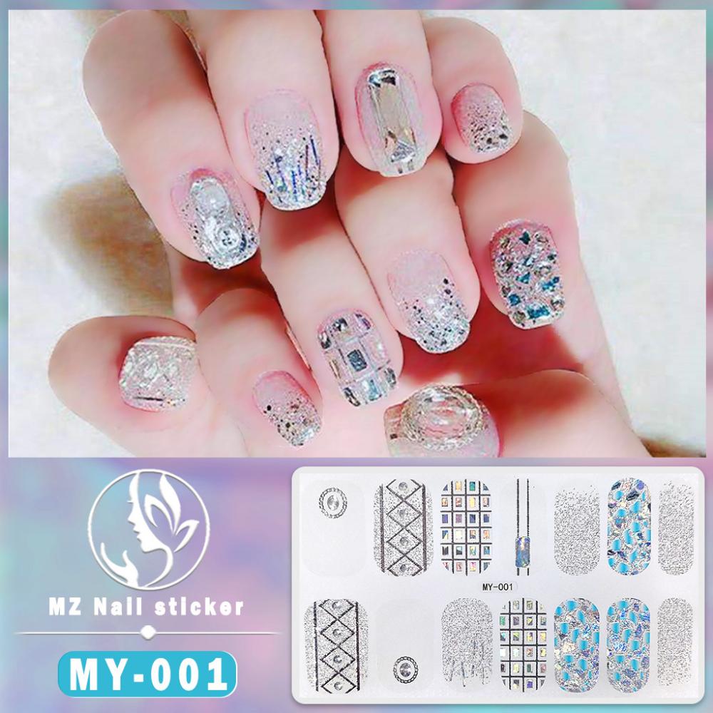 Dreidimensionaler wasserdichter No-Bake Gel-Nagellack-Film Vollsticker Imitations-Diamant-Nagelfilm-Papier Nagelfilm-Papier