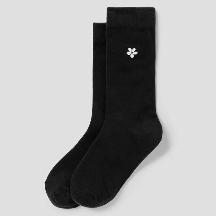 [8 Seconds] Mini Metal Flower Socks Black (3566KTAM35)
