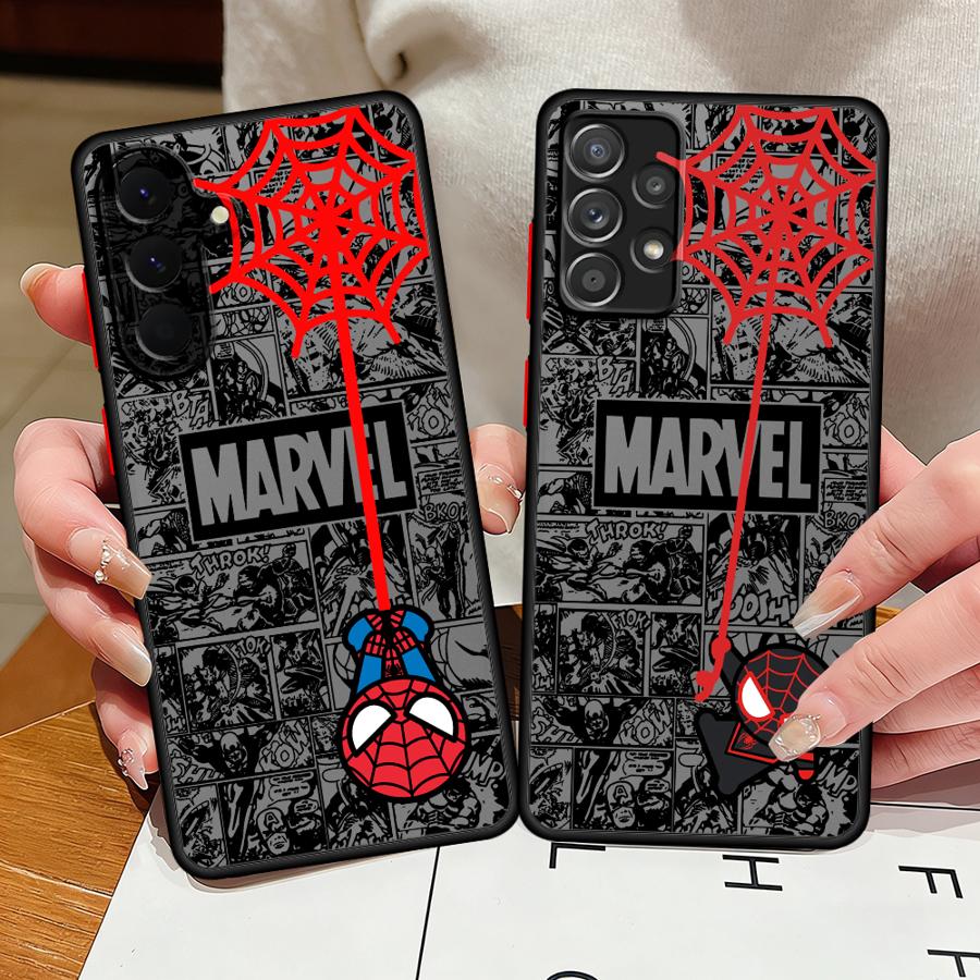 Pouzdro na telefon pro Samsung Galaxy A73 A33 A14 A23 A53 A52S A72 A17 A52 A56 A55 A16 A15 A54 A35 A34 A36 Marvel Roztomilý Spiderman