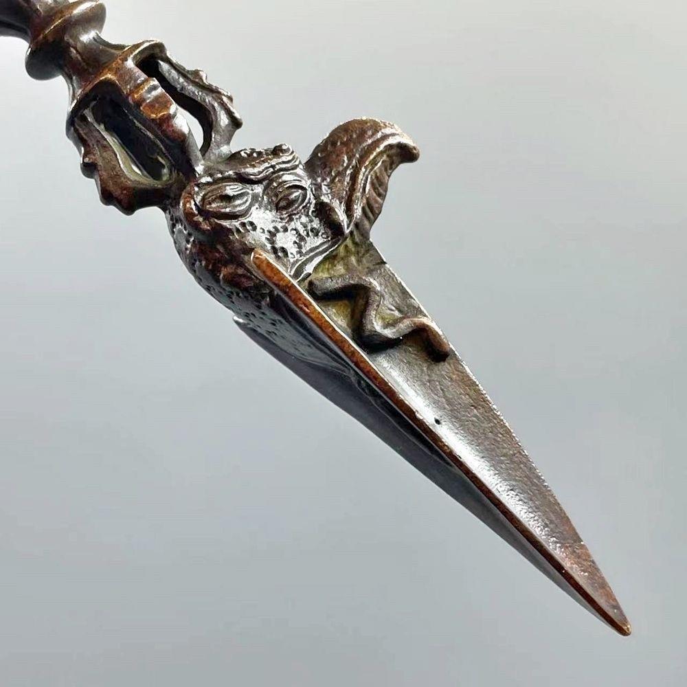 Vintage Hand Vajra Dorje Tibetischer Buddhismus Teufelsabwehrendes Artefakt Ritual Magischer Pferdekopfananhänger Halskette Schmuck Autodekoration