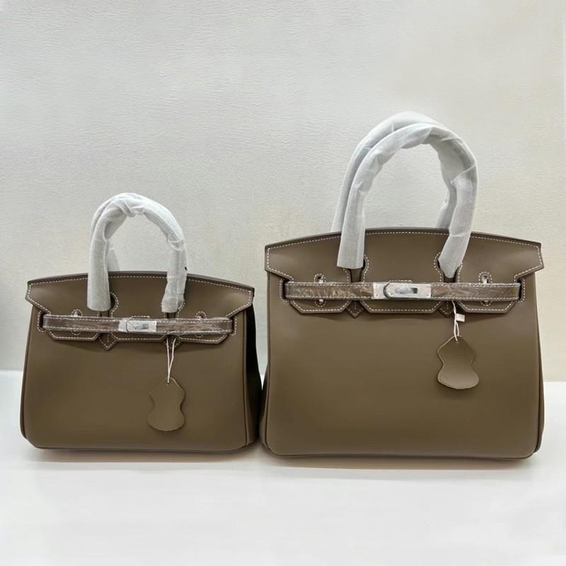 Womens Genuine Leather Tote Bag - Crossbody Structured Fashionable Daily Use Medium Size Lock