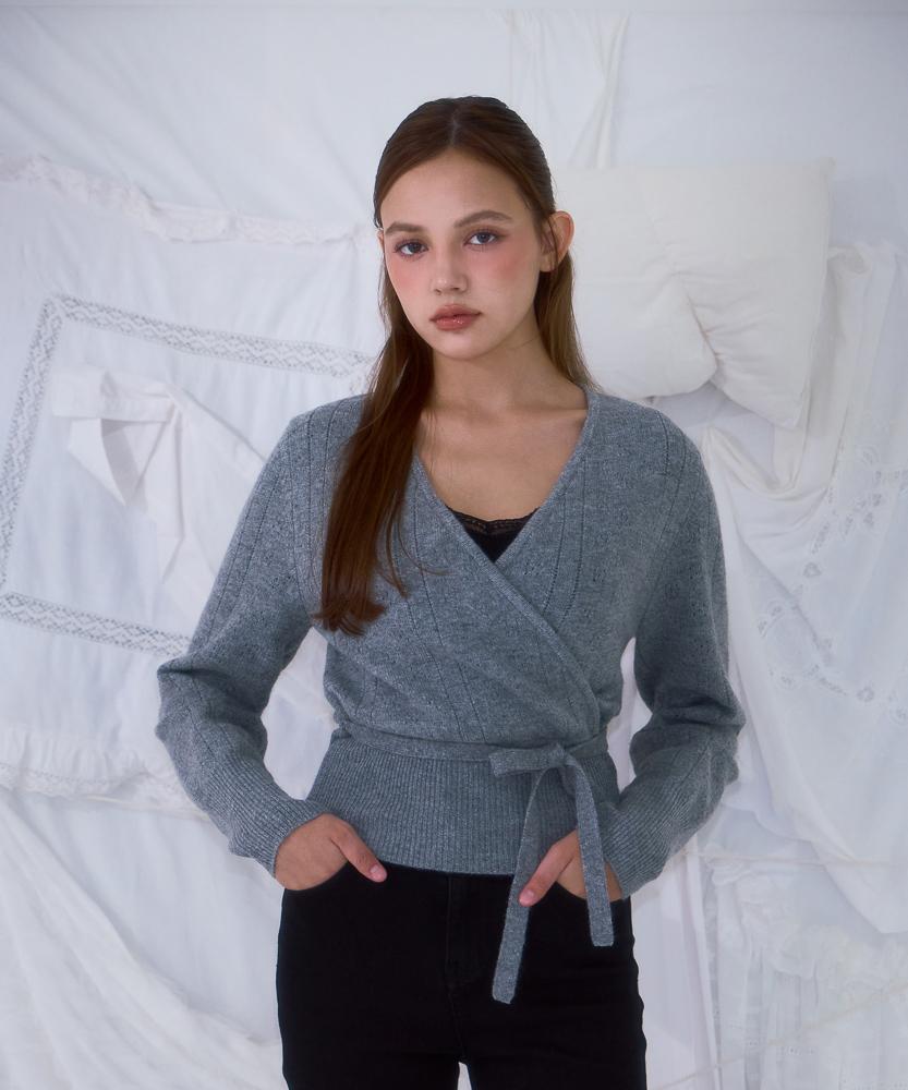 ROSEFRANTZ Muse Wrap Rib Knit [Gray]