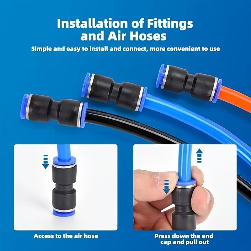80pcs Quick Connect Air Hose Fittings Kit - Metal Push-to-Connect Pneumatic Connectors, Universal Thread, Leak-Resistant