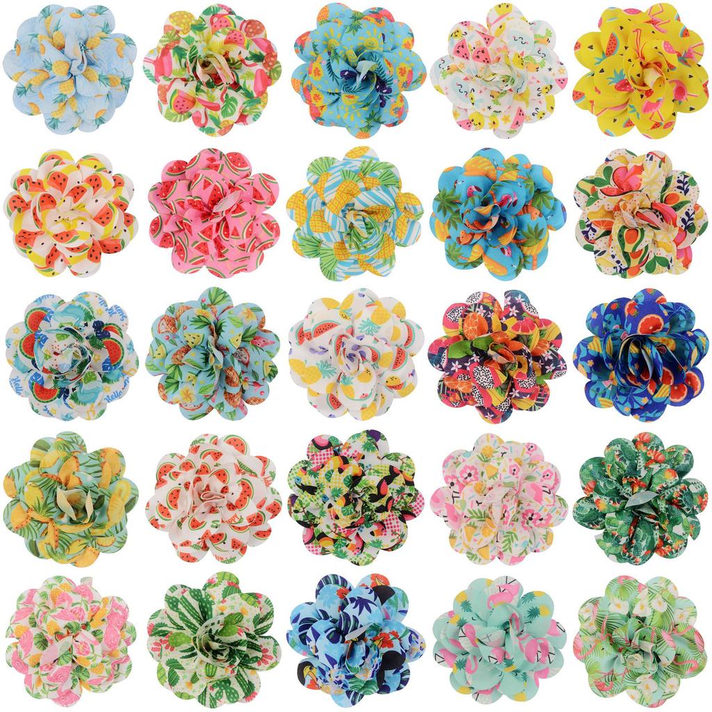 50/100pcs Summer Fruit Dog Slide Bow Ties Pet Accessories Creative Pet Item Chiffon Fruit Dog Neckties Cat Collar for Small Dogs