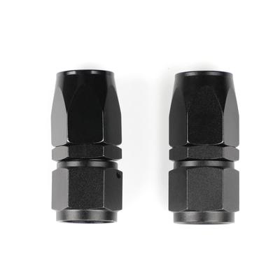 AN10 Gerader Drehschlauchanschluss Schlauchanschlussadapter für ummantelte CPE Kraftstoffschläuche Schwarz 2 Stück
