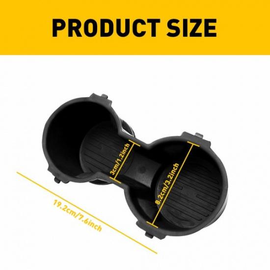 For Ford 2015-2017 F-150 Front Dual Bottle Seat Holder Cup Rubber ert Black V