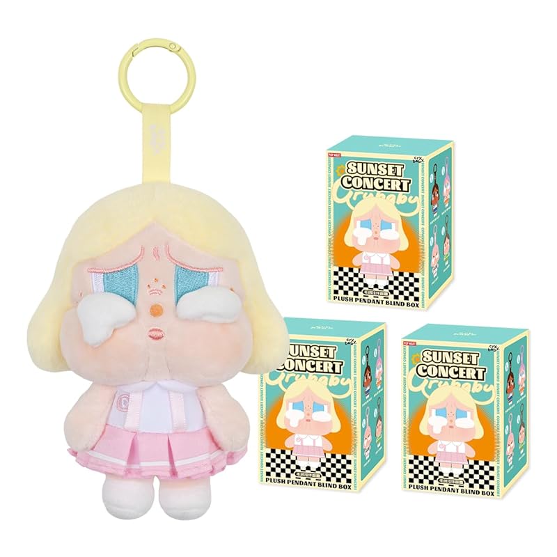 

POP MART CRYBABY Sunset Concert Series-плюшевая подвеска [3 шт.] pop mart Gachagacha BLIND box фигурка пластиковая модель премиум игрушки мягкий винил оригинальный