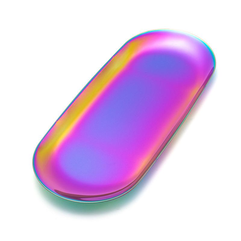 Nail Art Tools Storage Tray Multicolor Rose Gold Sliver for Manicure Working Operation Panel Makeup Tool