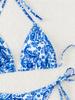 Printed Tie Side Sexy Two Piece Bikini Swimsuit Elegant Fashion For Beach Vacation