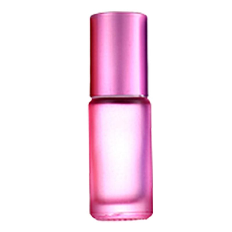 5/10ml Glass Roller Bottle For Essential Oils Aromatherapies Refillable Portable Roll On Container Practical Leakproof Design