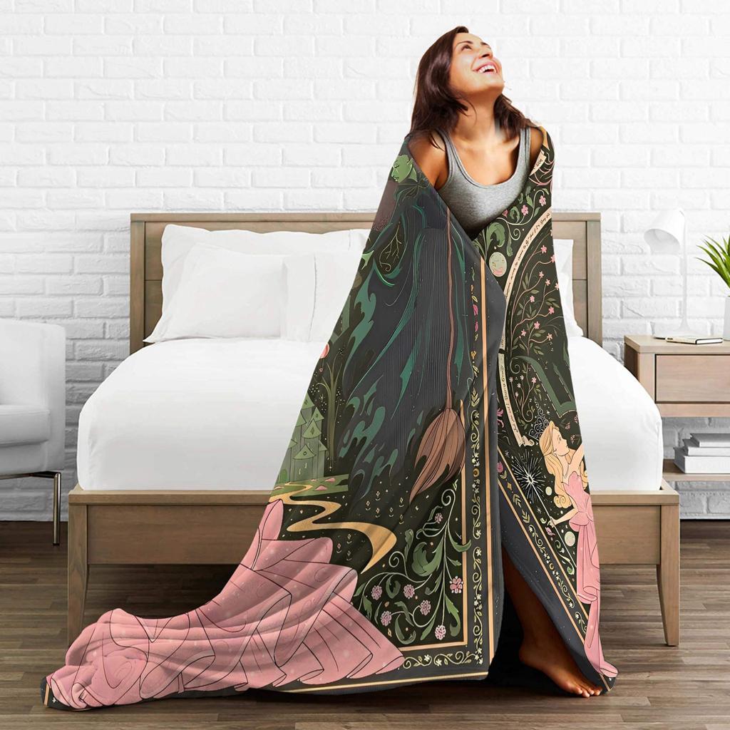 Wicked 2 Musical Movie Glinda Poster Warm Blankets Plush Throw Blanket Graphic Living Room Flannel Bedspread Sofa Bed Cover