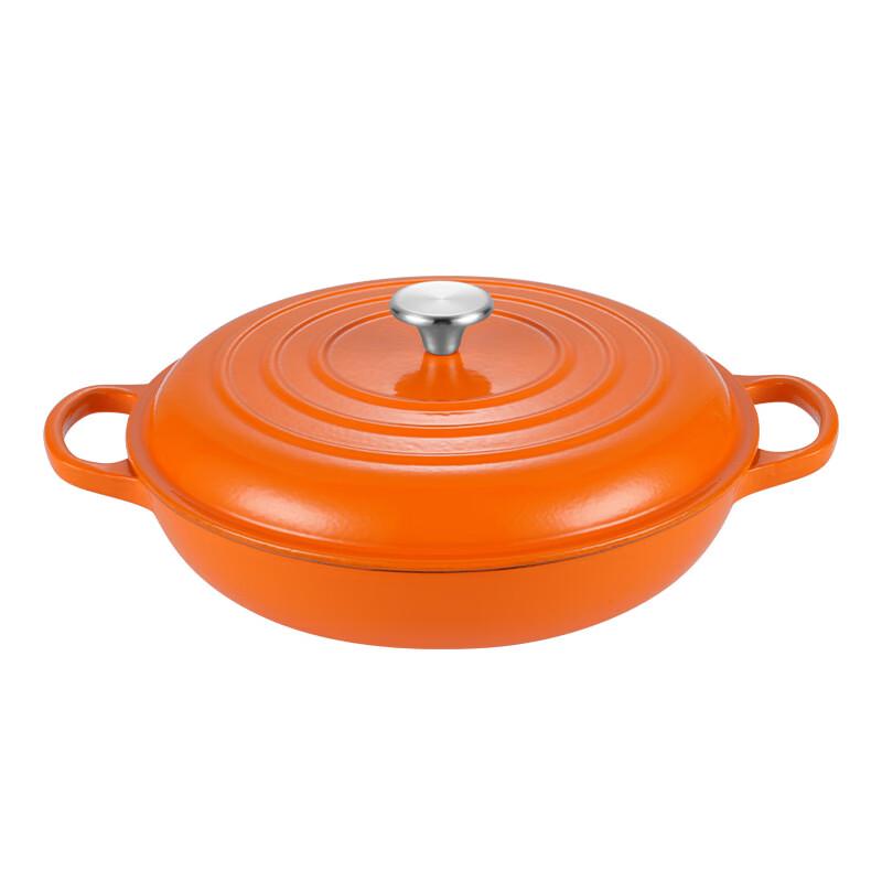 Zhi Shi Double-Ear Cast Iron Enamel Casserole Pot
