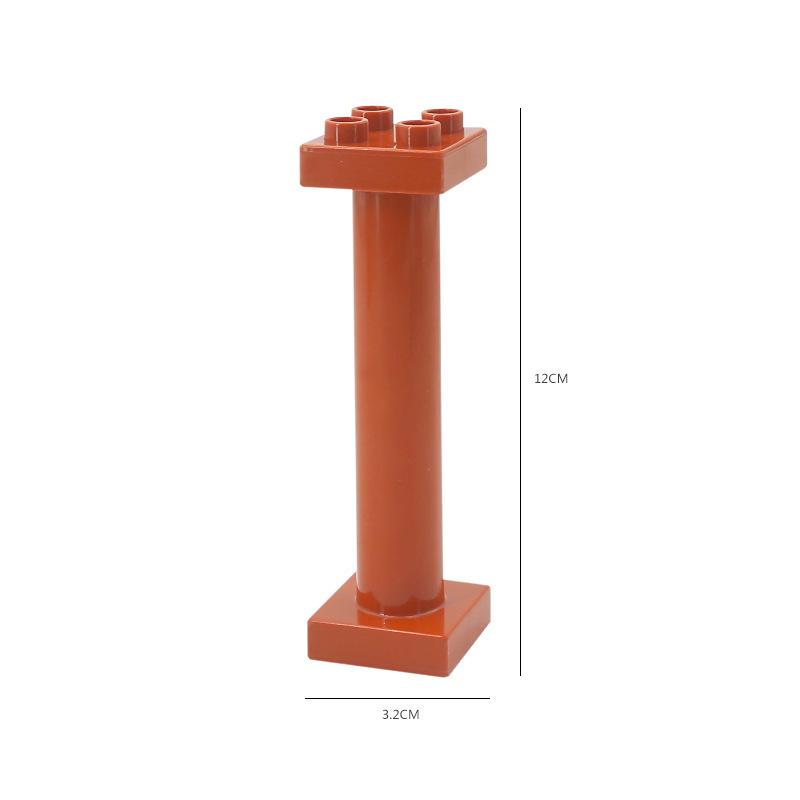 Big Size Block Bricks Train Tracks  Traffic Stop Lights Straight Duploes Black Accessories Diy Hot Toys For Children Baby Gift